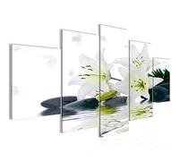 Runa Art Lilies de flores Cuadro Lienzo no Tejido 5 Piezas Feng Shui gris Dormitorio Corredor 201653a