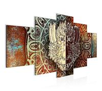 Runa Art Mandala Abstracto Cuadro Lienzo no Tejido 5 Piezas Oriental Marrón Beige Dormitorio Corredor 040153a