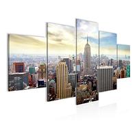Runa Art New York Cuadro Lienzo no Tejido 5 Piezas Ciudad Horizonte Azul Dormitorio Corredor 603453b