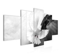 Runa Art Paloma Cuadro Lienzo no Tejido 5 Piezas Aves En blanco y negro Dormitorio Corredor 037853a