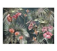 Runa Art Papel Pintado Fotográfico Flor Moderna Deco Sala Dormitorio - Made in Germany - Rosa verde 9561010a