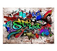 Runa Art Papel tapiz fotográfico arte callejero Graffiti 352 x 250 cm Lana Fondo De Pantalla XXL Moderna Decoración De Pared Sala Cuarto Oficina Salón Vistoso 9218011a