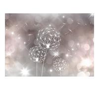 Runa Art Papel tapiz fotográfico Resumen dientes de león 352 x 250 cm Lana Fondo De Pantalla XXL Moderna Decoración De Pared Sala Cuarto Oficina Salón gris amarillento 9174011a