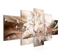 Runa Art Quadro da parete in tessuto non tessuto, motivo: gigli, XXL, stampa artistica colorata, made in Germany, pronto per essere appeso, A, 150 x 100 cm