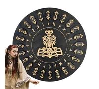 Runas de bruja, runas de madera con disco para manualidades de brujas | Suministros decorativos de bruja con inscripciones inmortales, herramientas de artesanía para altar, meditación