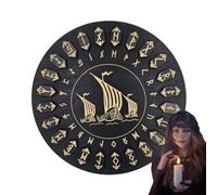 Runas para manualidades de brujas, runas de madera para manualidades de brujas, herramientas decorativas multifuncionales para manualidades con inscripciones inmortales para meditación, manualidades