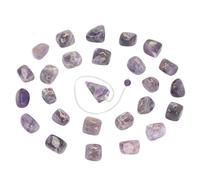 Runas Vikingas Chakras Curativos Espíritu Pacífico Cristal Portátil Pequeño Ampliamente Utilizado con Letras Colores Vivos Paquete de 25 con Péndulo para Adivinación (Amatista
