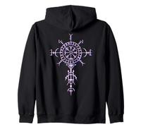 Runas vikingas Vegvisir Valhalla Brújula nórdica Sudadera con Capucha