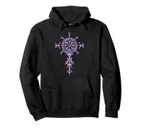 Runas vikingas Vegvisir Valhalla Brújula nórdica Sudadera con Capucha