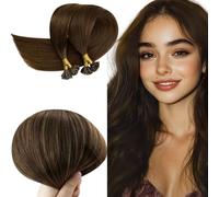 RUNATURE Extensiones Pelo Natural Queratina 40cm 50s 50g Marron Extensiones Invisibilidad #4