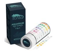 RUNBO Tiras de prueba 7 en 1 para acuario, 150 unidades, kit de prueba de acuario para estanque de peces de agua dulce, prueba precisa de la dureza total alcalinidad total carbonato nitrato nitrito