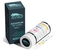 RUNBO Tiras de Prueba Acuario 6 en 1 - Paquete 150 Tiras de Prueba de Agua Para Acuario Para Agua Dulce,Tanque Peces, Estanque Peces,Prueba Precisa Dureza Total,Nitrato Carbonato, Nitrito, Cl2, pH
