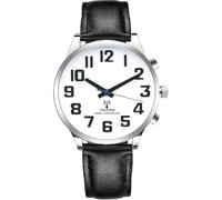 RUNCAR El reloj parlante Atomic American English habla de hora clara y fuerte, fecha y hora de alarma. La correa elástica es el mejor regalo para personas mayores, con discapacidad visual o ciegas,