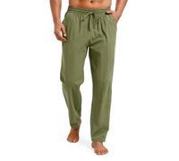 Runcati Pantalones medievales para hombre vikingos, renacentistas, de pirata, para cosplay, traje steampunk, en lino, de un solo color, para la playa, para el tiempo libre, ligeros y vintage, verde