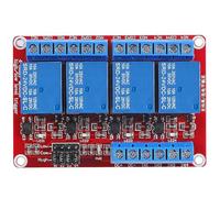 RUNCCI-YUN 1 Piezas Módulo de Relé de 4 Canal 24V,con Aislamiento Optoacoplador Módulo de Relé de 24V,alto o bajo nivel disparador de Expansión para Raspberry Pi y Arduino