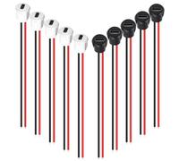 RUNCCI-YUN 10 Piezas conector hembra USB C,Redondo Conector soldar montaje en panel USB C de 2 Hilos,con Hebilla de Ranura a Presión, función PD Con 150mm 24 AWG Cable, Negro Blanco