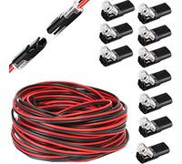 RUNCCI-YUN 10Pcs 12V-24V LED Conector de Cable, 2 Pin Eléctrico de Empalme Rápido,Conector de tira LED+20m 22 AWG 2 Pin Cables de Extensión de tira LED para SMD 3528 2835 5050 5630