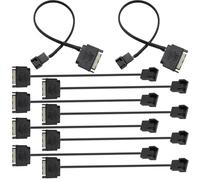 RUNCCI-YUN 10Pcs Cable de alimentación SATA,PC caso divisor de ventilador,15 pines SATA a 1 x 3 pines / 4 pines PMW 12 V cable adaptador de alimentación para enfriador de ordenador