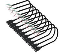 RUNCCI-YUN 10Pcs USB fêmea Plug,conector usb de soldadura,4 pin USB cable desnudo conector,USBtransferência de dados Pigtail Cable para equipo USB instalado o reparación de reemplazo de bricolaje