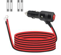 RUNCCI-YUN 16AWG Cable Mechero 12V Macho,Mechero de Coche de 12V-24V a Terminales de Ojal alargador Coche 2m Cigarette Lighter Socket Encendedor de Cigarillo Macho Enchufe Adaptador