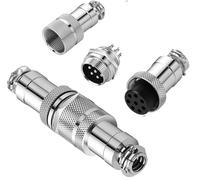 RUNCCI-YUN 2 Pares GX16 8 Pines Aviación Enchufe Conector,16mm Soldadura Metal Macho Hembra Panel Conector de Cable（GX16 8 Pines Butting ）