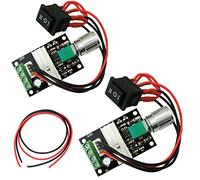 RUNCCI-YUN 2 Piezas 6V 12V 24V 3A DC Motor Speed Control Controller,Controlador de Velocidad del Motor PWM de Control del Motor deVelocidadAjustable Interruptor Reversible Regulador