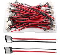 RUNCCI-YUN 20 Piezas conector hembra USB C,Conector soldar montaje en panel USB C de 2 Hilos,con función PD Con 65mm 24 AWG Cable