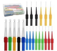 RUNCCI-YUN 20PCS Sonda de prueba de multímetro digital Sonda de Prueba de Aguja de Acero Inoxidable Sondas de Multímetro Cables de prueba 4mm Conector para Enchufe de Plátano