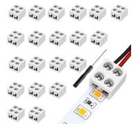 RUNCCI-YUN 20piezas conector cinta 5 V, 12 V, 24 V LED 2 pines 8 mm, cable LED empalme con destornillador