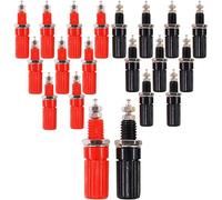 RUNCCI-YUN 20Piezas Conector de Terminal del Altavoz, Conector tipo banana Poste de enlace, Conectores Hembra de Conector Tipo Banana（negro rojo）