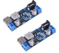RUNCCI-YUN 2PCS DC-DC 9V/12V/24V a 5V 5A Step Down Fuente de alimentación Buck Converter Ajustable USB Módulo de Carga Step-Down