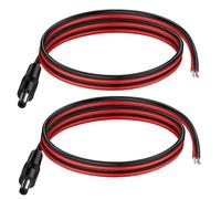 RUNCCI-YUN 2PCS DC Power Pigtail Cable, 14AWG DC 12V 5Aconectores CC Macho de 5,5 x 2,1 mm Adaptador de montagem em painel,Extensiones de Corriente CC para câmara de segurança CCTV 1m