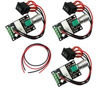 RUNCCI-YUN 3 Piezas 6V 12V 24V 3A DC Motor Speed Control Controller,Controlador de Velocidad del Motor PWM de Control del Motor deVelocidadAjustable Interruptor Reversible Regulador