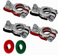 RUNCCI-YUN 4 Piezas 2 Pair 12V/24V Terminal de Batería de CocheLiberación Rápida Bornes Bateria Coche Cortacorrientes Bateria,Conector de Batería Positivo y Negativo Battery Abrazadera