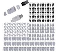 RUNCCI-YUN 50 Piezas Micro USB Tipo de Soldadura Macho Conector Macho Micro USB Tipo B Hembra 180 Degree Delantero 5pin /Atrás 4pin SMD SMT para Soldadura Teléfono Puerto De Carga Entrada Blanco
