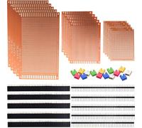RUNCCI-YUN 5x7cm & 7x9cm & 9x15cm Placa de Circuito Impreso Prototipo de un Solo Lado,Placa PCB Perforada, Soldadura DIY Prototype Board PCB Stripboard Breadboard Test for Electronics Experiments