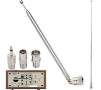 RUNCCI-YUN FM Radio Antena Receptor AV F Macho Adaptador Antena Telescópica y 3 Adaptador Kit