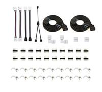 RUNCCI-YUN Kit conectores tiras LED RGB 5050 con Cable Divisor LED de 4 pines, led 5050 extensión cable, puente de tira a tira de LED, conectores en forma de L, conectores Gapless