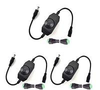 RUNCCI-YUN PWM - Regulador de intensidad LED (CC 12 V 6 A) para tiras SMD 5050 3528 2835 5630 y otros dispositivos de iluminación LED CC 12 V (3 unidades)