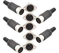 RUNCCI-YUN10pcs 8 Pines Conector Hombre a mujer DIN, soldar Conector DIN, para Interfaz midi,Clavija Teclado Piano, Controlador, Máquina de tambores, Secuenciador, Sampler, Procesador de efectos