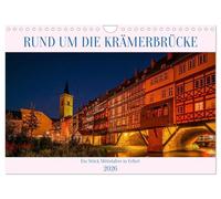 Rund um die Krämerbrücke - Ein Stück Mittelalter in Erfurt (Wandkalender 2026 DIN A4 quer), CALVENDO Monatskalender: Ein Wahrzeichen der Stadt Erfurt, ... bei Nacht in einem wunderschönen Kalender