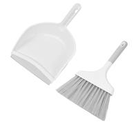 Rundago 1 Juego Escoba Mini Recogedor, Cepillo de Limpieza Portátil y Combinación de Recogedor, Juego de Limpieza de Escoba y Recogedor, para Oficina, Cocina, Hogar, Mesa, Antepecho (Gris)