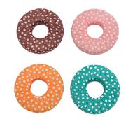 RUNDE STOFFGEWICHTE PAPIERGEWICHTE PUNKTMUSTER 4 STÜCK EINFACHES BÜGELN SCHNEIDEN OHNE NADELN FÜR NÄHEN UND HANDARBEIT AUS STOFF Christmas Gifts (color oscuro)