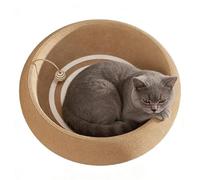 Rundes Sisal-Katzenkratzbrett - Kratzen Liegen In Einem | Große Kratztonne Mit Liegemulde Als Bett Spielzeug | Für Wohnzimmer Schlafzimmer, Schützt Sofas Couches VOR Krallen, Verscheißfeste Sisal-