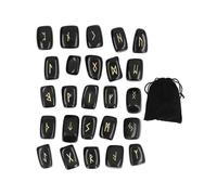 Rune Stones Ancient Rune Fine Workmanship Stylish Appearance Obsidian Material Runes Set