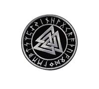 Runes Circle Vikingo, Aegishjalmur, Aegishjálmur, Pagan, Folk, Vikingos, Islandés, Runas, Magia, Negro Metal, Amon Amarth bordado hierro en el accesorio de recuerdo de apliques