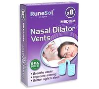 Runesol Dilatador Nasal Silicona para Dormir, 8 x Azul Medio, Dilatadores Nasales Antironquidos, Silicone Nasal Dilator, Nariz Respirar Dormir, Respirar Bien Separador Nariz, Antironquido