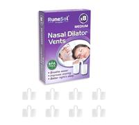 Runesol Dilatador Nasal Silicona para Dormir, 8 x Claro Medio, Dilatadores Nasales Antironquidos, Silicone Nasal Dilator, Nariz Respirar Dormir, Respirar Bien Separador Nariz, Antironquido