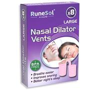 Runesol Dilatador Nasal Silicona para Dormir, 8 x Rosa Grande, Dilatadores Nasales Antironquidos, Silicone Nasal Dilator, Nariz Respirar Dormir, Respirar Bien Separador Nariz, Antironquido