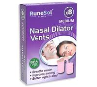 Runesol Dilatador Nasal Silicona para Dormir, 8 x Rosa Medio, Dilatadores Nasales Antironquidos, Silicone Nasal Dilator, Nariz Respirar Dormir, Respirar Bien Separador Nariz, Antironquido